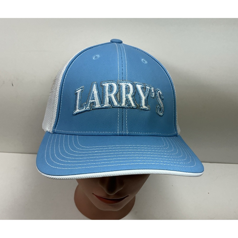 Larry's Sports Golf Hat Flex Fit LG/XL 7 3/8- 8Light Blue Mesh Back Base Cap